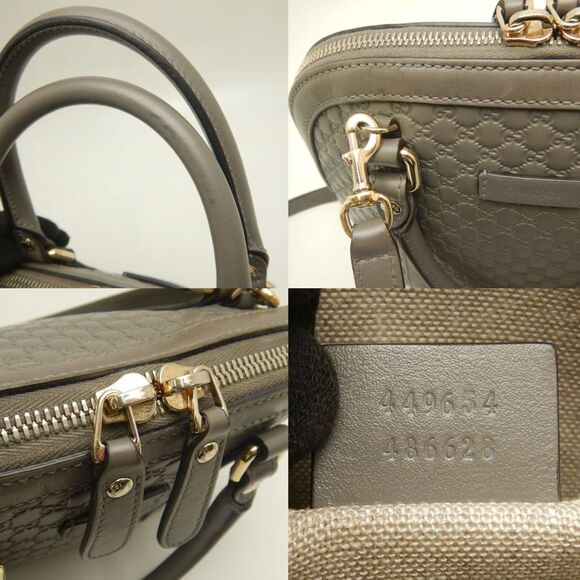 GUCCI Authentic Gray Leather Bag - Picture 6 of 10